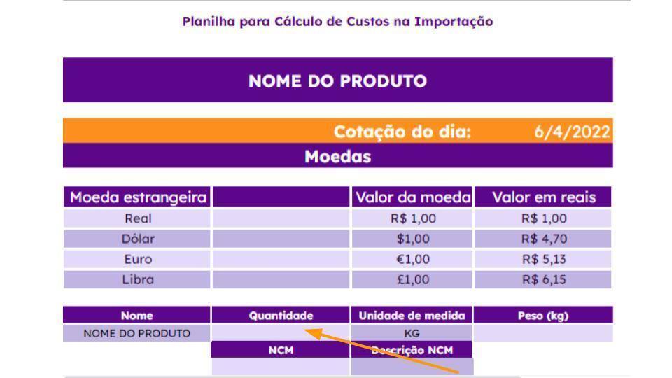 Facilite o calculo de custos de importação com a nossa planilha